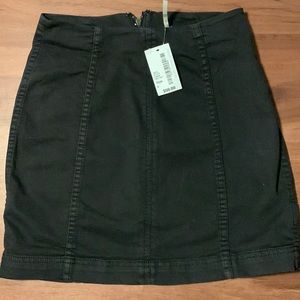 Free People Black Denim Mini Skirt | Cute and Great Material!